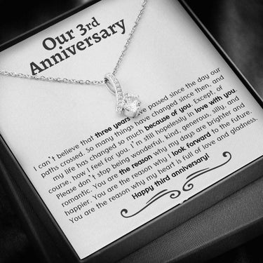 3rd Anniversary Alluring Beauty Necklace - Love You This Much